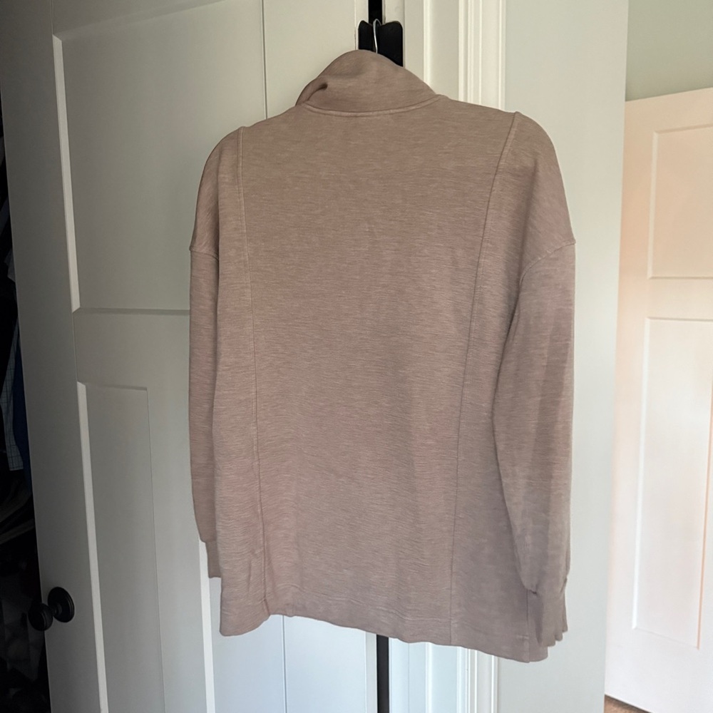 Varley Naya Half-Zip Sweat Dreamsoft Taupe Marl Pullover - Picture 6 of 6